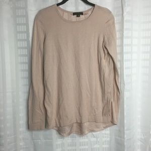 Ann Taylor Sz Medium Pink Semi Sheer Back Pullover